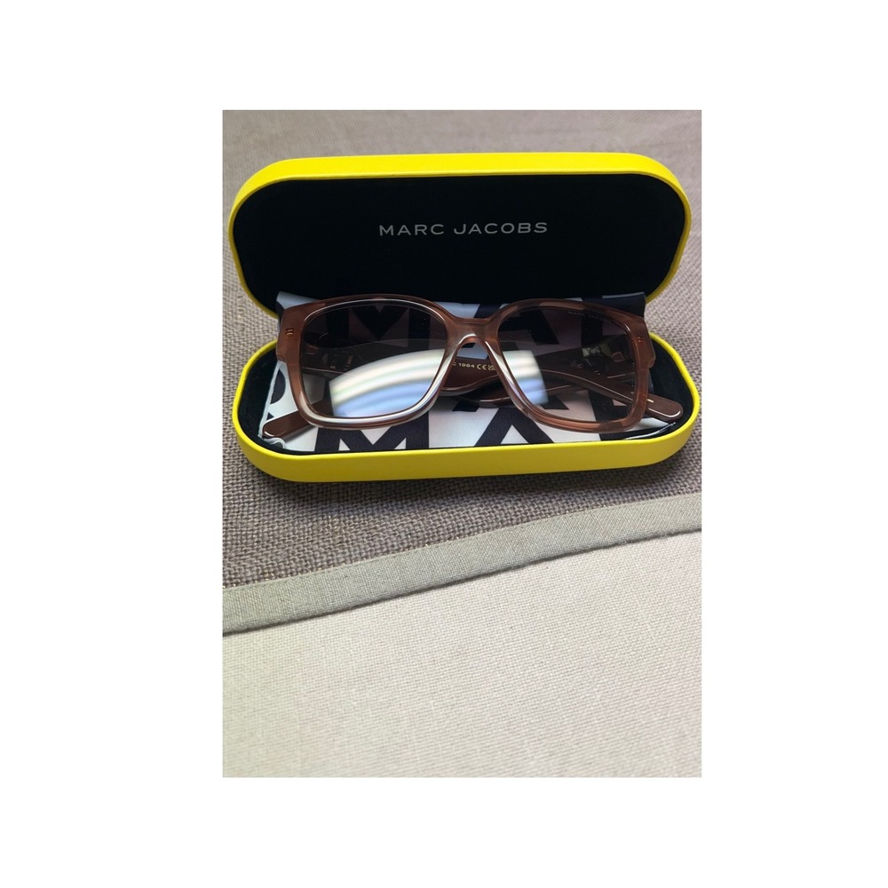 Marc Jacobs MARC 698/S Oversized Square Sunglasses Brown with Case New